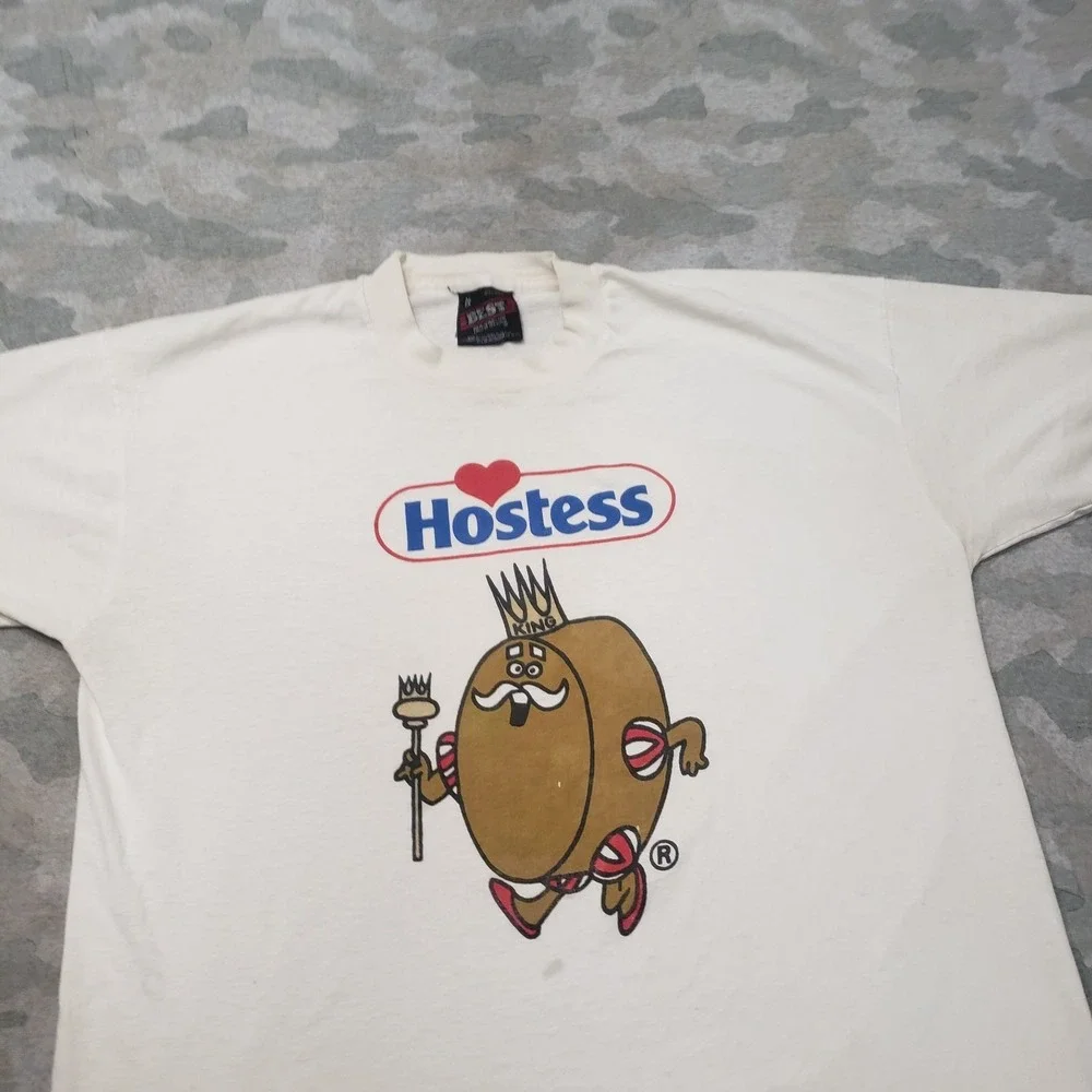 Vintage Hostess Shirt Mens XL White Short Sleeve Single Stitch Made In USA - Picture 3 of 11